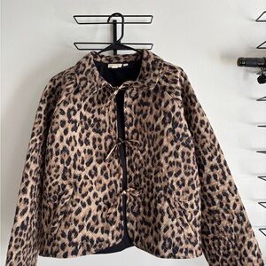 Chic Leopard Print Teddy Jacket for Women